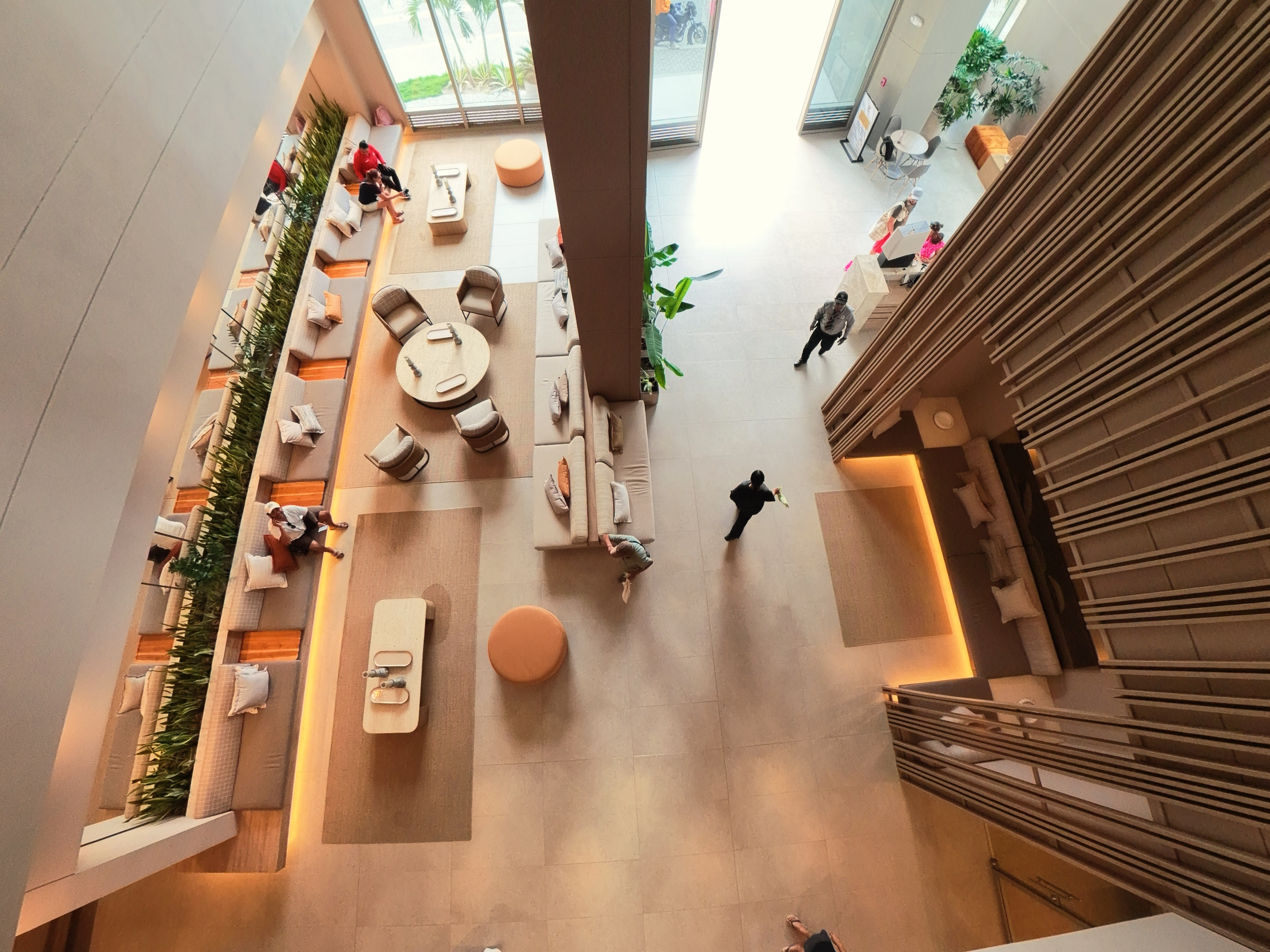Lobby de lujo, vista superior